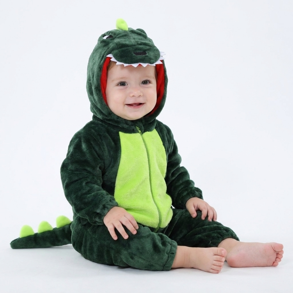 DinoBoo Dinosaur Print Flannel Baby Blanket Sleeper