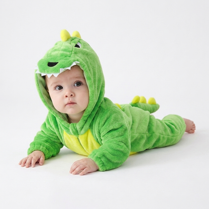 DinoBoo Dinosaur Print Flannel Baby Blanket Sleeper