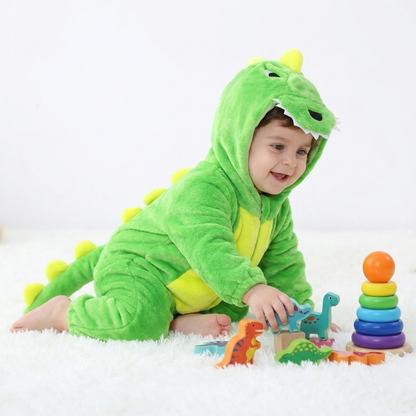 DinoBoo Dinosaur Print Flannel Baby Blanket Sleeper