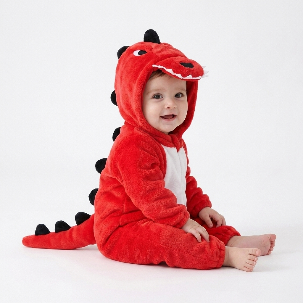DinoBoo Dinosaur Print Flannel Baby Blanket Sleeper