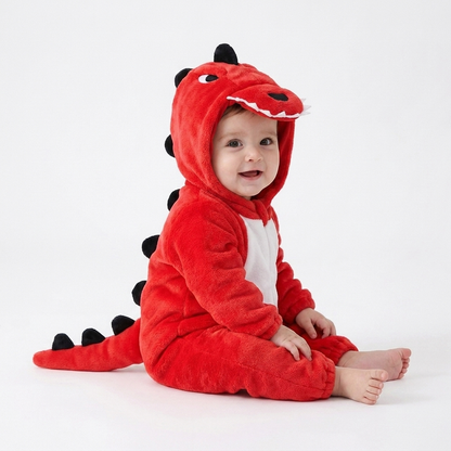 DinoBoo Dinosaur Print Flannel Baby Blanket Sleeper